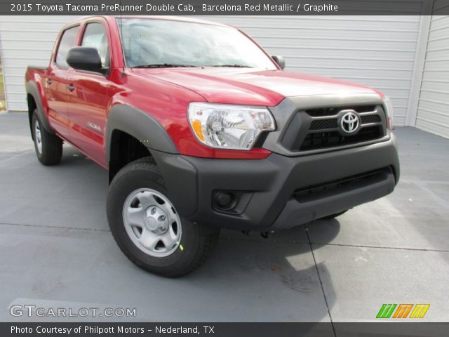 2015 Toyota Tacoma PreRunner Double Cab in Barcelona Red Metallic