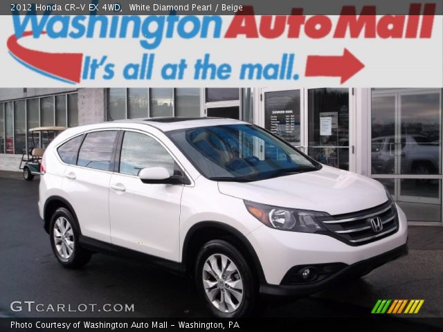 2012 Honda CR-V EX 4WD in White Diamond Pearl
