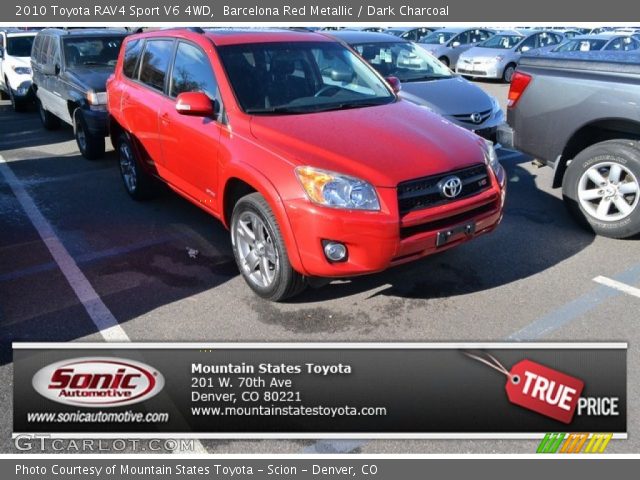 2010 Toyota RAV4 Sport V6 4WD in Barcelona Red Metallic