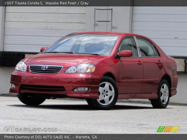 2007 Toyota Corolla S in Impulse Red Pearl