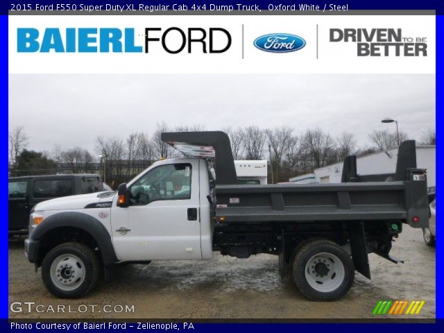 2015 Ford F550 Super Duty XL Regular Cab 4x4 Dump Truck in Oxford White