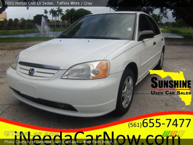 2001 Honda Civic LX Sedan in Taffeta White