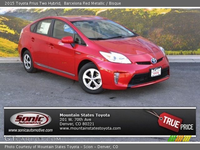 2015 Toyota Prius Two Hybrid in Barcelona Red Metallic