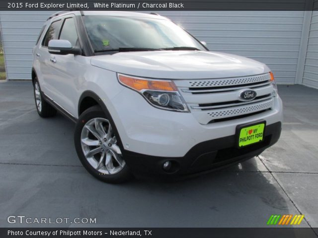 2015 Ford Explorer Limited in White Platinum