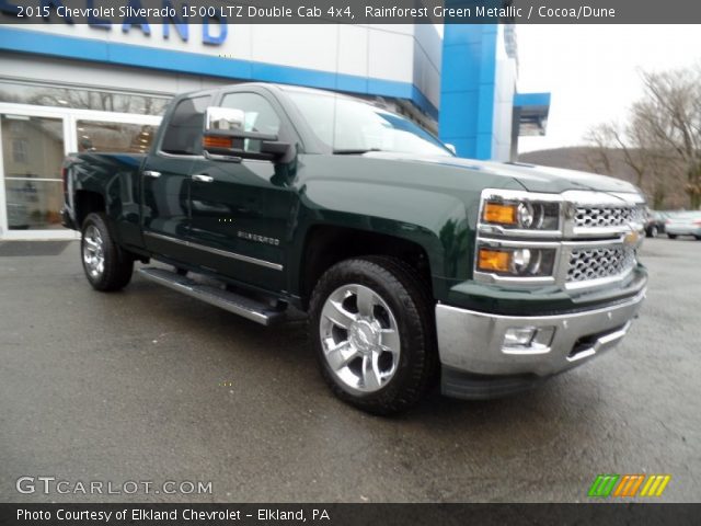 2015 Chevrolet Silverado 1500 LTZ Double Cab 4x4 in Rainforest Green Metallic