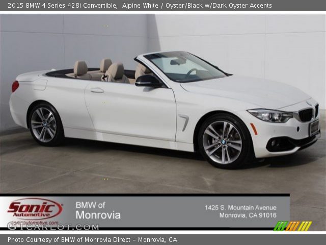 2015 BMW 4 Series 428i Convertible in Alpine White