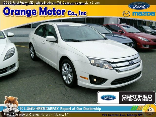 2012 Ford Fusion SE in White Platinum Tri-Coat