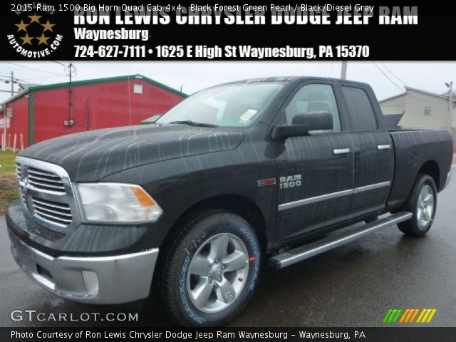 2015 Ram 1500 Big Horn Quad Cab 4x4 in Black Forest Green Pearl