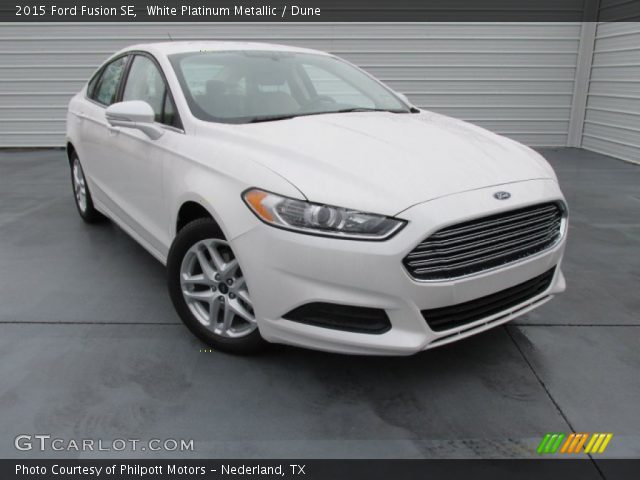 2015 Ford Fusion SE in White Platinum Metallic