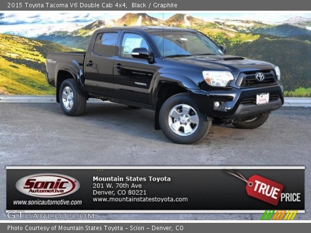 2015 Toyota Tacoma V6 Double Cab 4x4 in Black