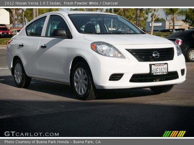 2012 Nissan Versa 1.6 S Sedan in Fresh Powder White