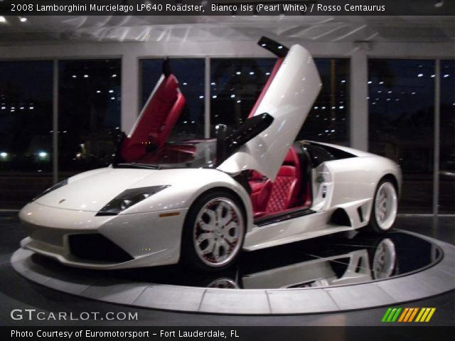 2008 Lamborghini Murcielago LP640 Roadster in Bianco Isis (Pearl White)