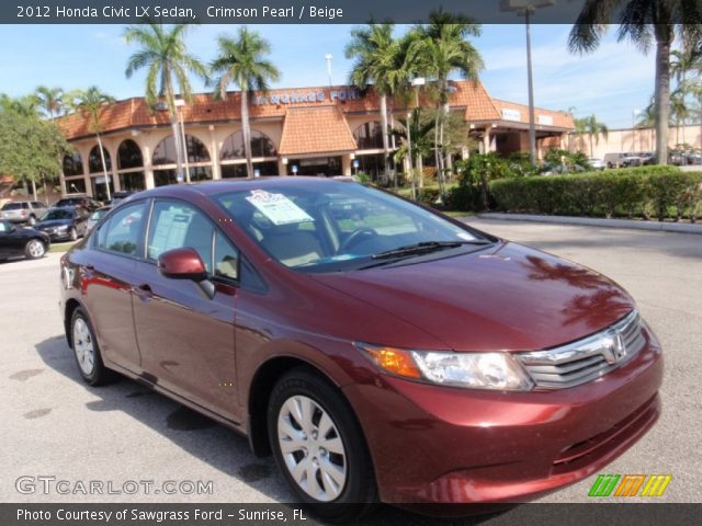 2012 Honda Civic LX Sedan in Crimson Pearl