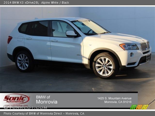 2014 BMW X3 xDrive28i in Alpine White