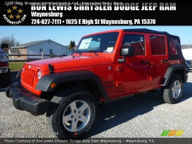 2015 Jeep Wrangler Unlimited Sport S 4x4 in Firecracker Red
