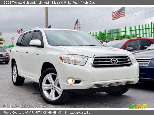 2008 Toyota Highlander Limited in Blizzard White Pearl