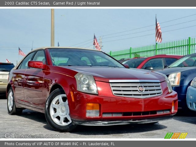 Garnet Red 2003 Cadillac Cts Sedan Light Neutral