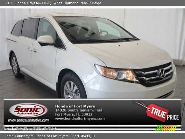 2015 Honda Odyssey EX-L in White Diamond Pearl