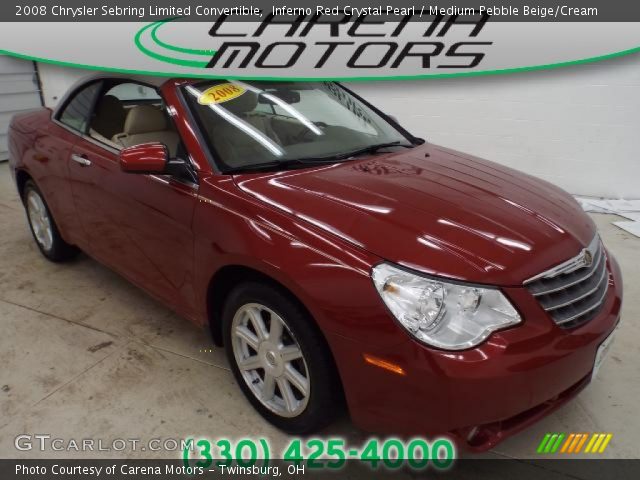 2008 Chrysler Sebring Limited Convertible in Inferno Red Crystal Pearl
