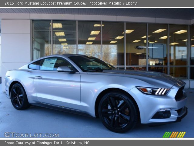 2015 Ford Mustang EcoBoost Premium Coupe in Ingot Silver Metallic