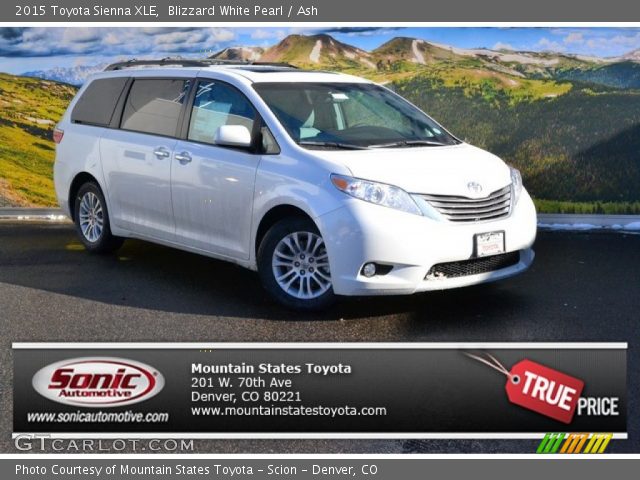 2015 Toyota Sienna XLE in Blizzard White Pearl