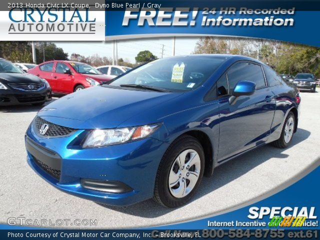 2013 Honda Civic LX Coupe in Dyno Blue Pearl