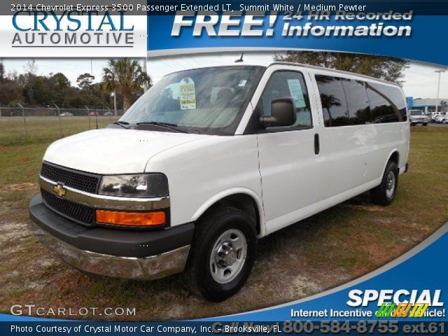 2014 Chevrolet Express 3500 Passenger Extended LT in Summit White