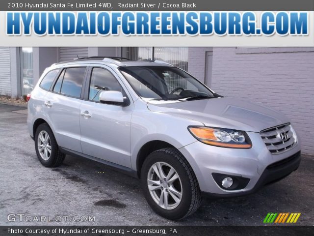 2010 Hyundai Santa Fe Limited 4WD in Radiant Silver