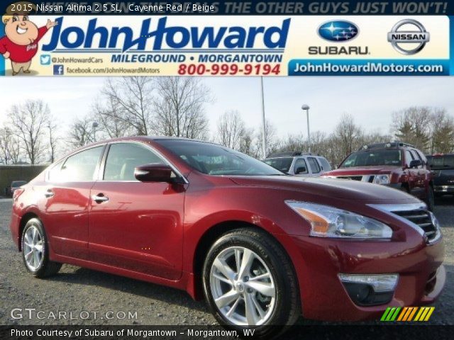 2015 Nissan Altima 2.5 SL in Cayenne Red