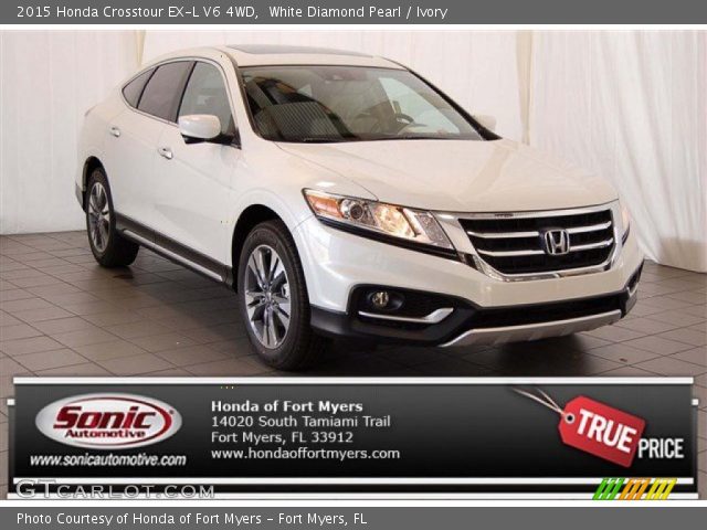 2015 Honda Crosstour EX-L V6 4WD in White Diamond Pearl