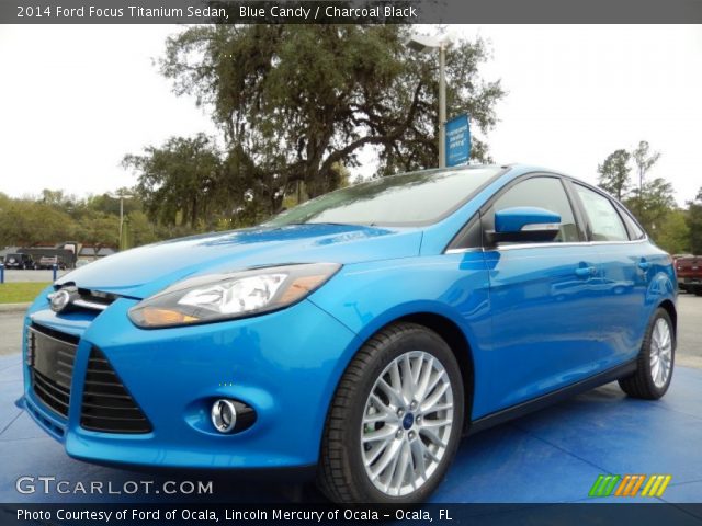 2014 Ford Focus Titanium Sedan in Blue Candy