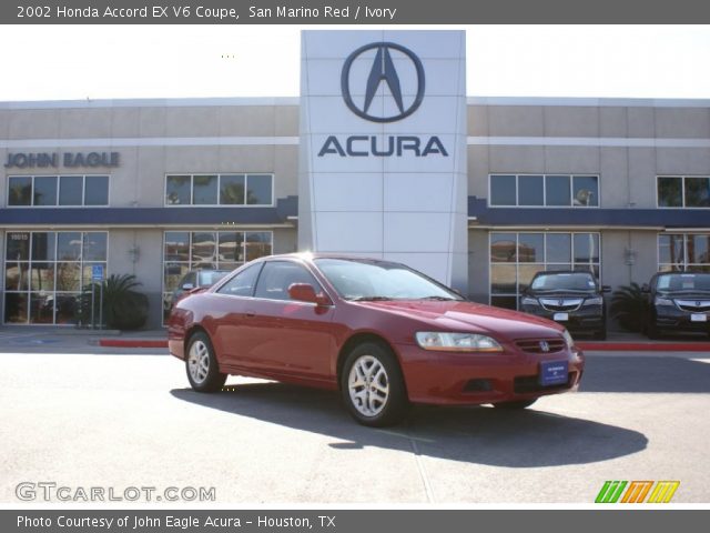 2002 Honda Accord EX V6 Coupe in San Marino Red