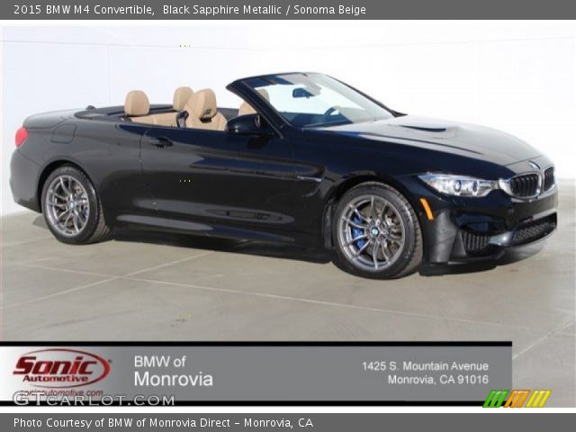 2015 BMW M4 Convertible in Black Sapphire Metallic