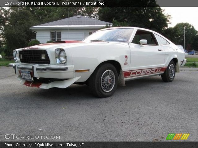 Polar White 1977 Ford Mustang Ii Cobra Ii Bright Red