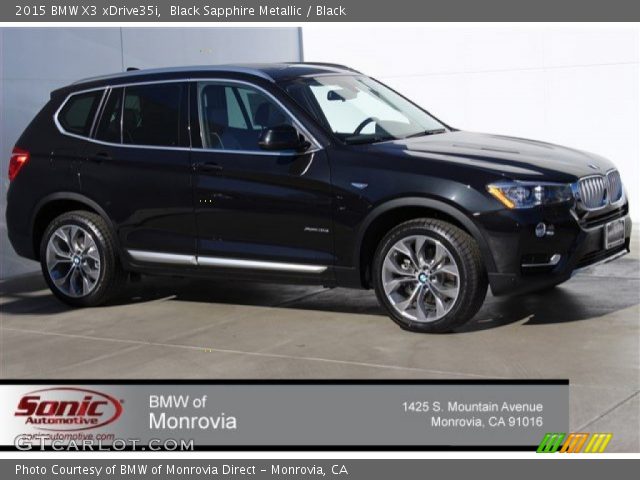 2015 BMW X3 xDrive35i in Black Sapphire Metallic