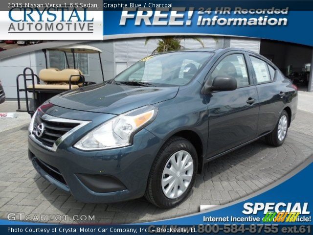 2015 Nissan Versa 1.6 S Sedan in Graphite Blue