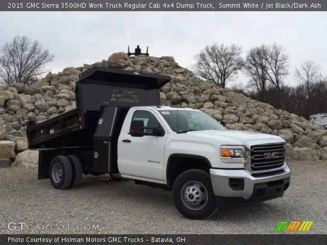2015 GMC Sierra 3500HD Work Truck Regular Cab 4x4 Dump Truck in Summit White