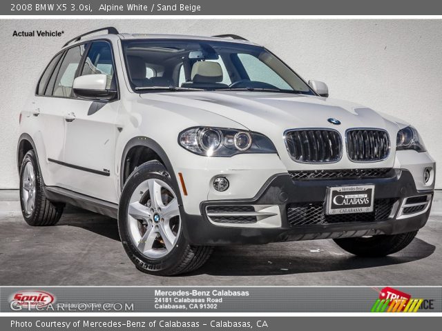 2008 BMW X5 3.0si in Alpine White