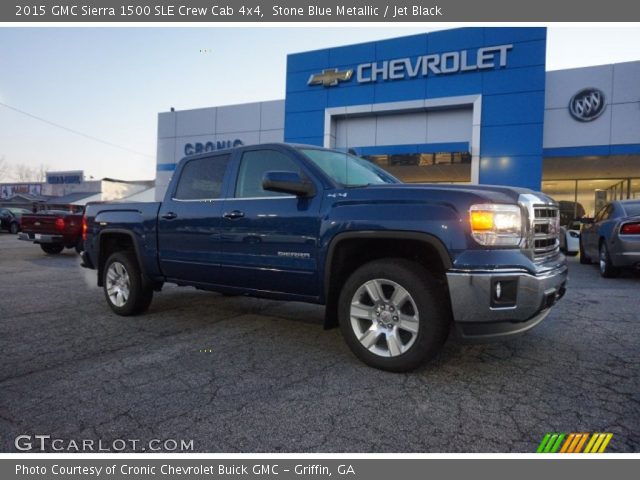 2015 GMC Sierra 1500 SLE Crew Cab 4x4 in Stone Blue Metallic