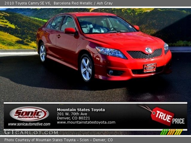 2010 Toyota Camry SE V6 in Barcelona Red Metallic