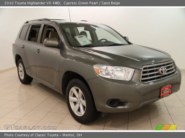 2010 Toyota Highlander V6 4WD in Cypress Green Pearl