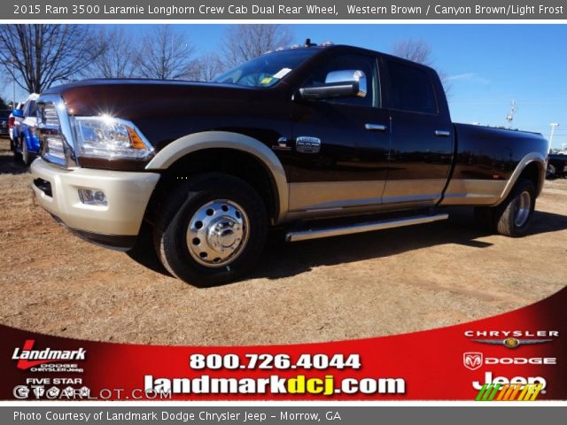 2015 Ram 3500 Laramie Longhorn Crew Cab Dual Rear Wheel in Western Brown