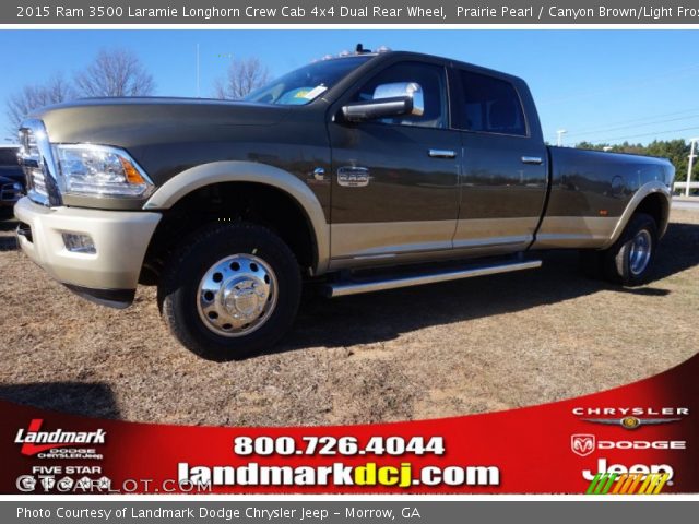 2015 Ram 3500 Laramie Longhorn Crew Cab 4x4 Dual Rear Wheel in Prairie Pearl