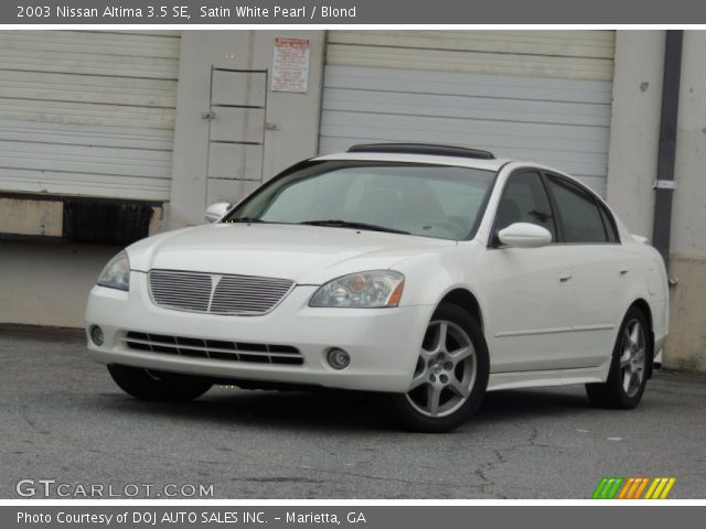 2003 Nissan Altima 3.5 SE in Satin White Pearl