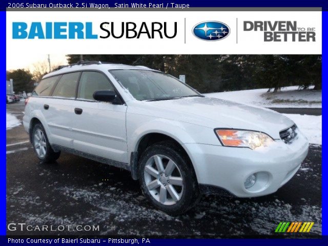 2006 Subaru Outback 2.5i Wagon in Satin White Pearl