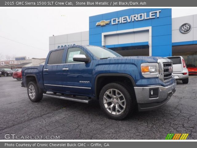 2015 GMC Sierra 1500 SLT Crew Cab in Stone Blue Metallic