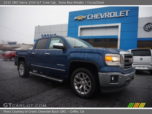 2015 GMC Sierra 1500 SLT Crew Cab in Stone Blue Metallic