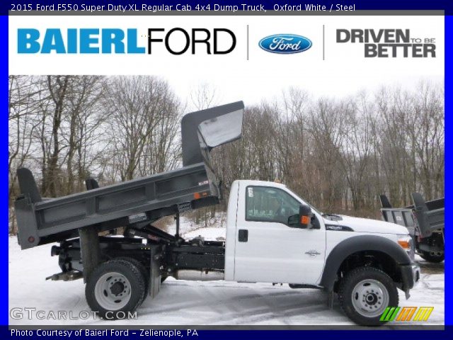 2015 Ford F550 Super Duty XL Regular Cab 4x4 Dump Truck in Oxford White