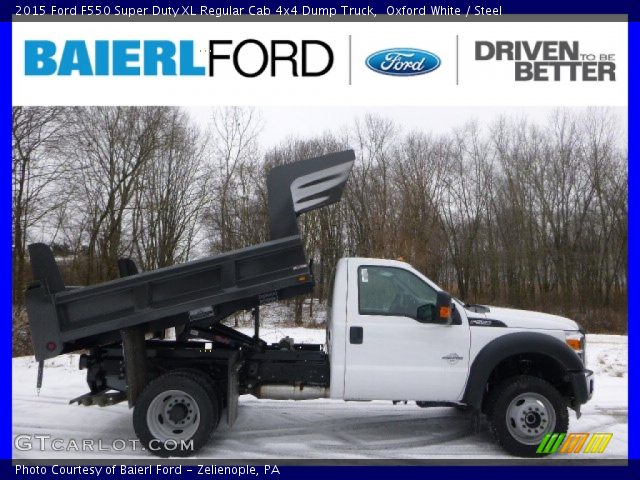 2015 Ford F550 Super Duty XL Regular Cab 4x4 Dump Truck in Oxford White
