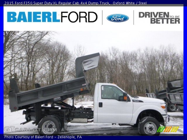 2015 Ford F350 Super Duty XL Regular Cab 4x4 Dump Truck in Oxford White